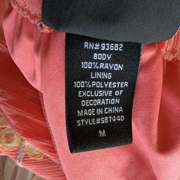 LIV Los Angeles Anthropologie Embroidered Boho Mini Dress Women’s Medium - Picture 9 of 10